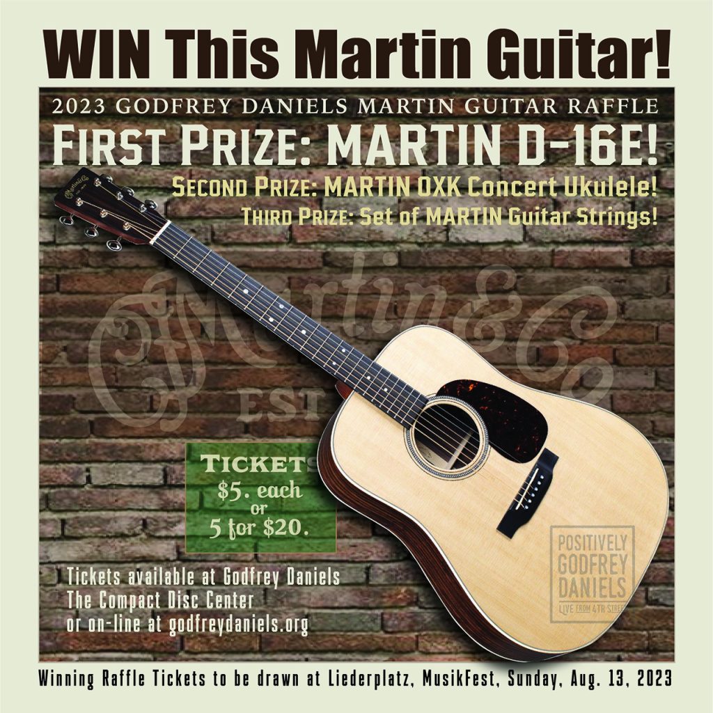 Image of the Martin Guitar raffle poster